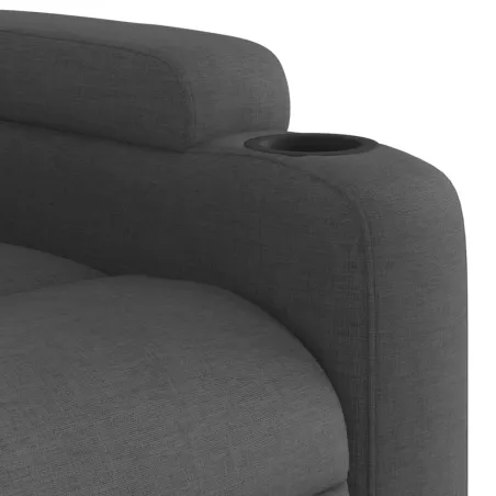 Fauteuil inclinable en tissu gris foncé