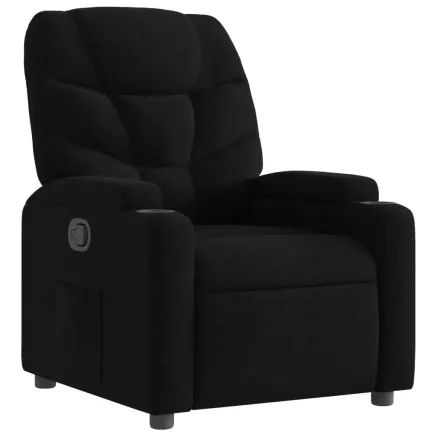 Fauteuil inclinable en tissu noir 2