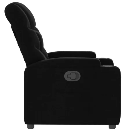 Fauteuil inclinable en tissu noir