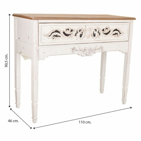 Zijtafel met lades Alexandra House Living Wit 46 x 90 x 110 cm