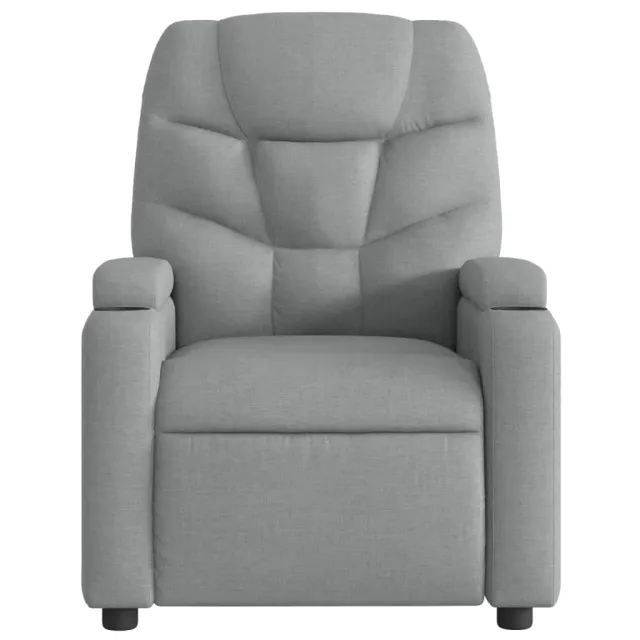 Fauteuil de massage inclinable gris clair tissu
