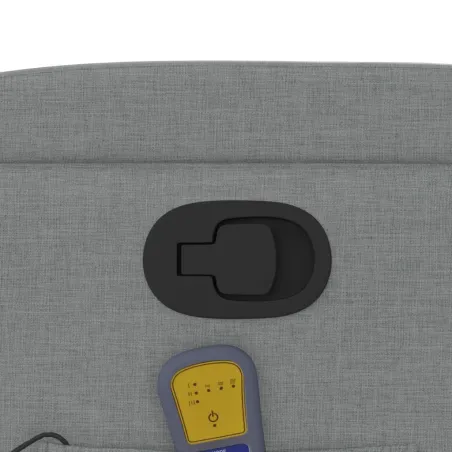 Fauteuil de massage inclinable gris clair tissu