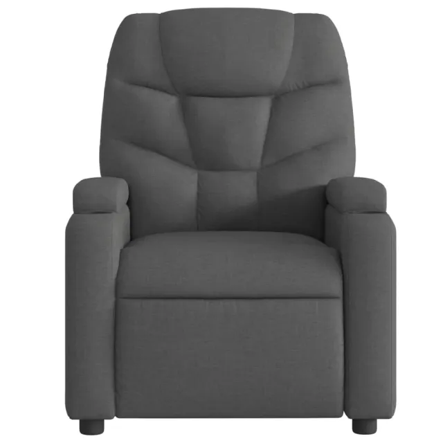 Fauteuil de massage inclinable gris foncé tissu