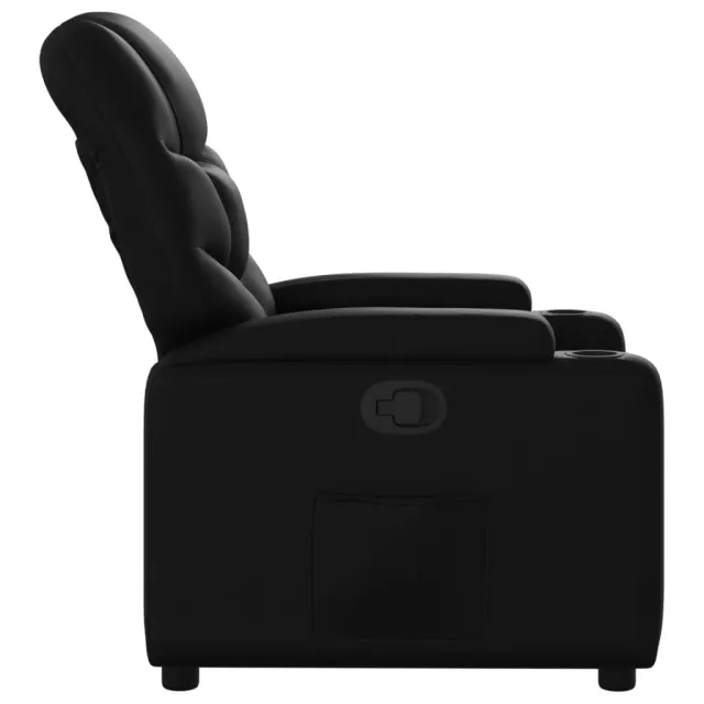Fauteuil inclinable en similicuir noir