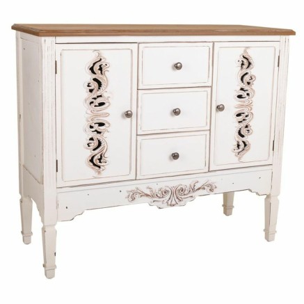 Aparador Alexandra House Living Blanco Madera de abeto Madera MDF 40 x