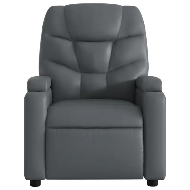Fauteuil inclinable en similicuir gris