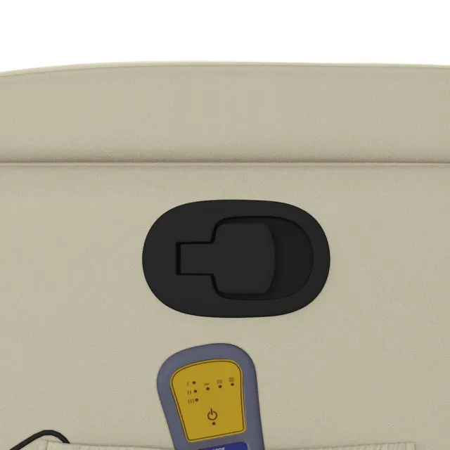 Fauteuil de massage inclinable crème similicuir