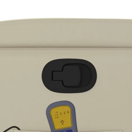 Fauteuil de massage inclinable crème similicuir