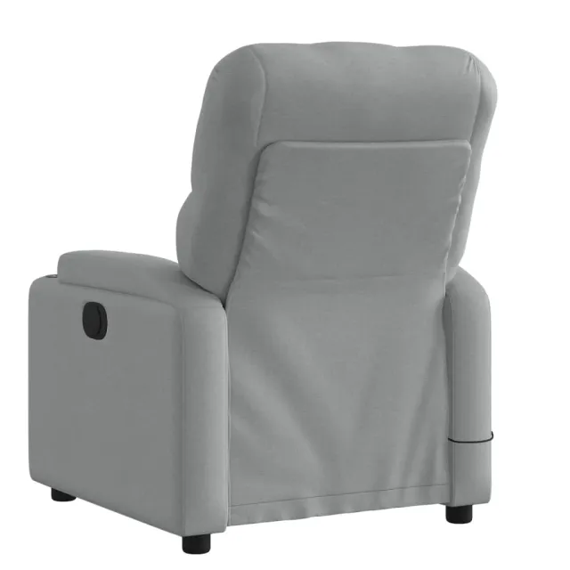 Fauteuil de massage inclinable gris clair tissu