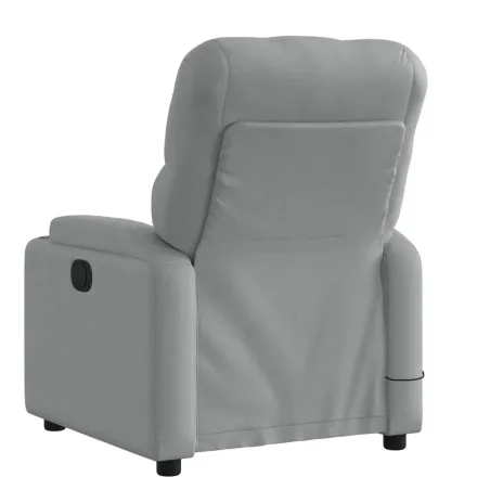 Fauteuil de massage inclinable gris clair tissu
