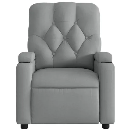 Fauteuil de massage inclinable gris clair tissu