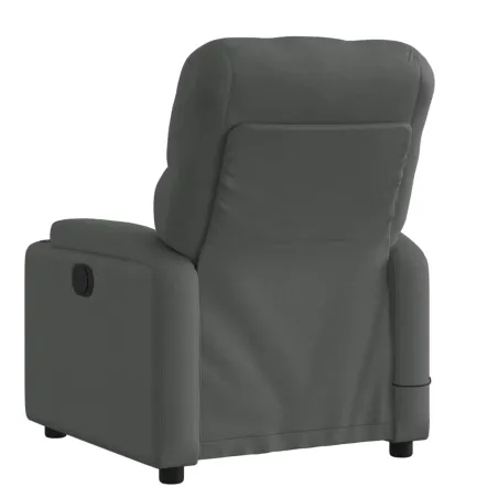 Fauteuil de massage inclinable gris foncé tissu