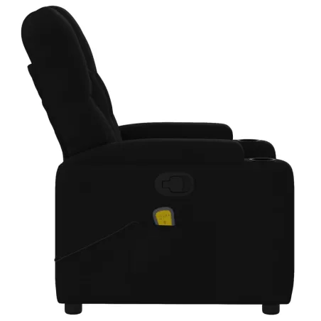 Fauteuil de massage inclinable noir tissu