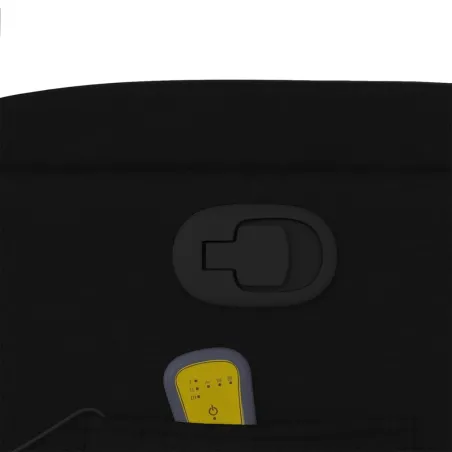 Fauteuil de massage inclinable noir tissu