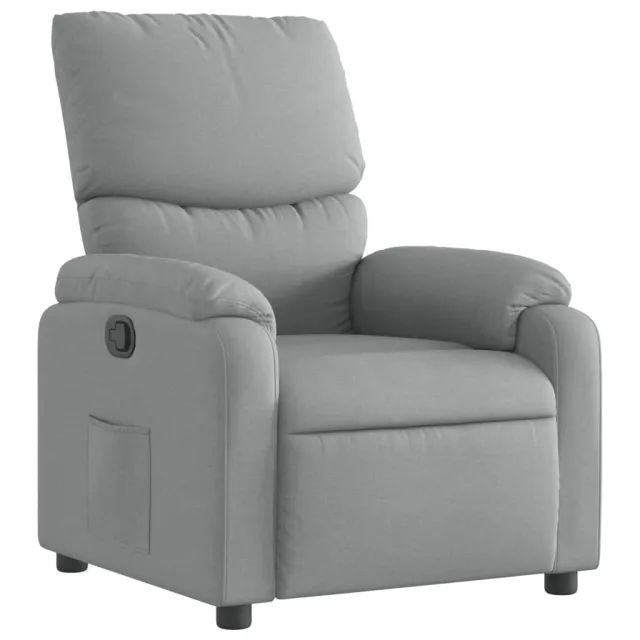 Fauteuil inclinable en tissu gris clair