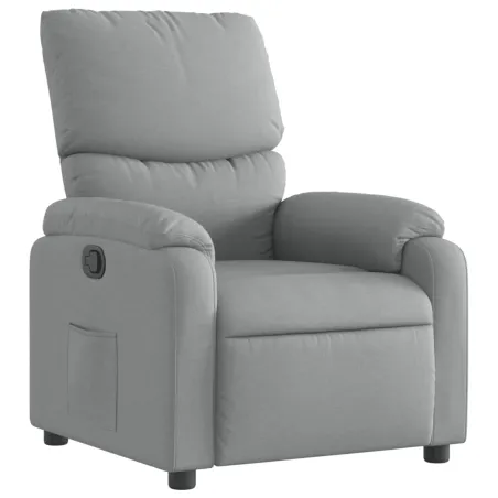 Fauteuil inclinable en tissu gris clair