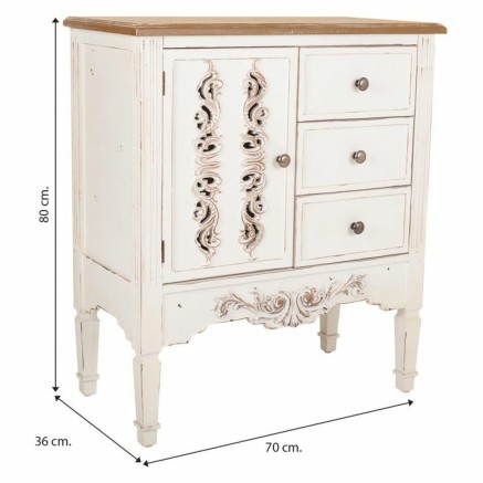 Ingresso con Cassetti Alexandra House Living Bianco 36 x 80 x 70 cm 2