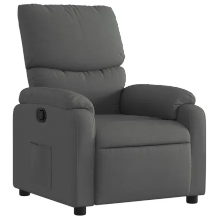 Fauteuil inclinable en tissu gris foncé 2