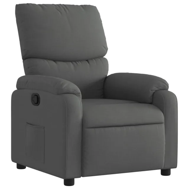 Fauteuil inclinable en tissu gris foncé