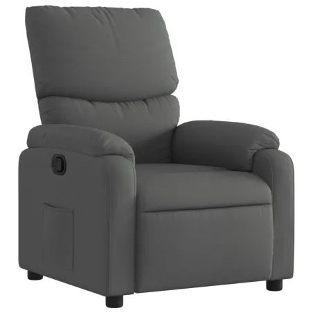 Fauteuil inclinable en tissu gris foncé