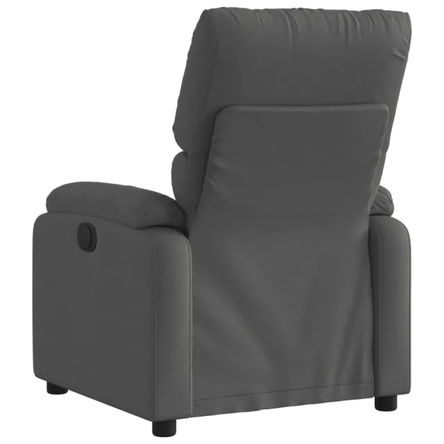 Fauteuil inclinable en tissu gris foncé