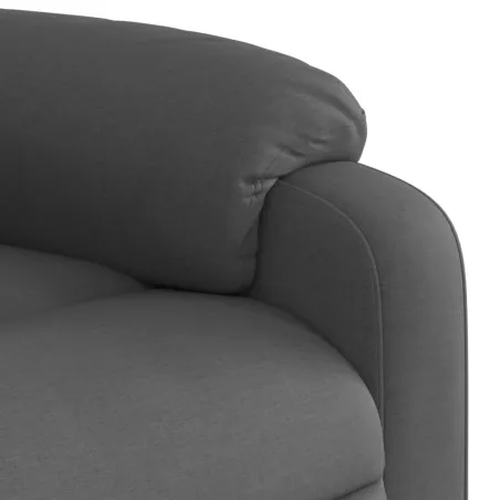 Fauteuil inclinable en tissu gris foncé