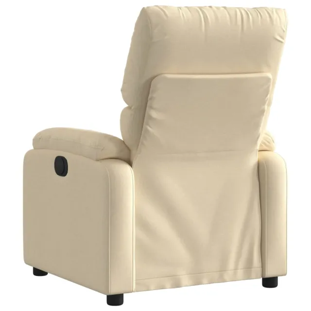 Fauteuil inclinable en tissu crème