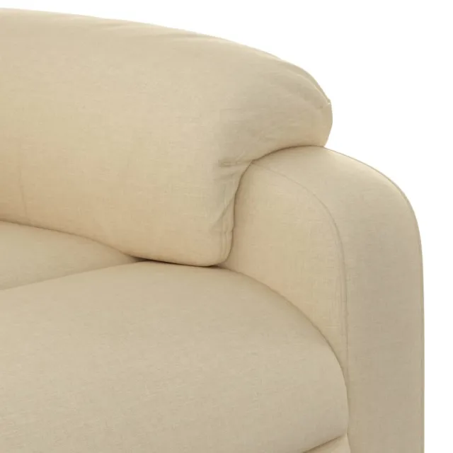Fauteuil inclinable en tissu crème