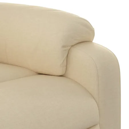Fauteuil inclinable en tissu crème