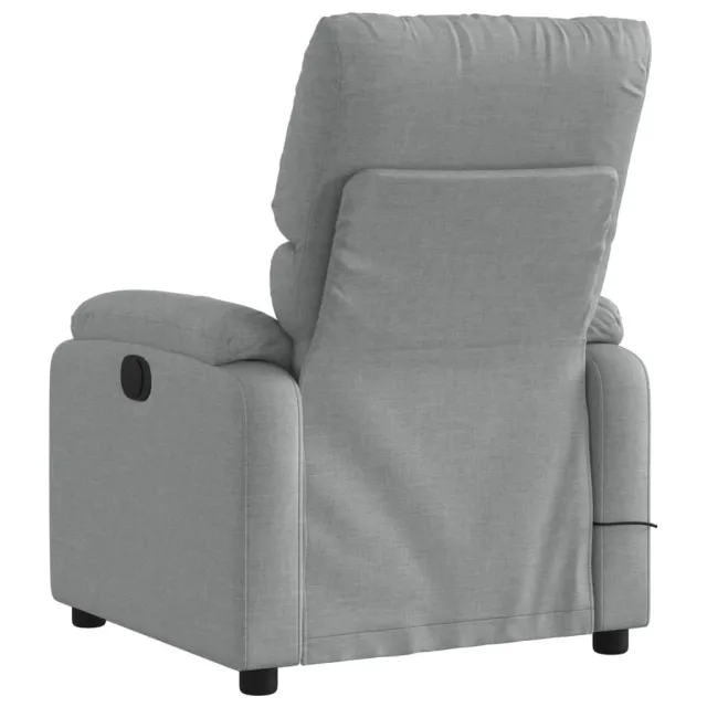 Fauteuil de massage inclinable gris clair tissu