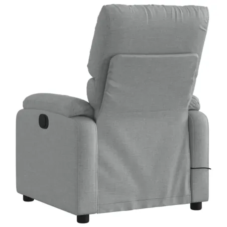 Fauteuil de massage inclinable gris clair tissu