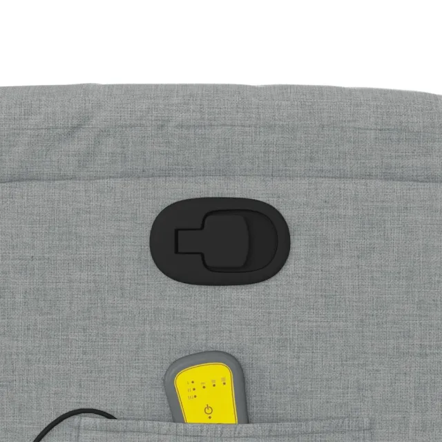 Fauteuil de massage inclinable gris clair tissu
