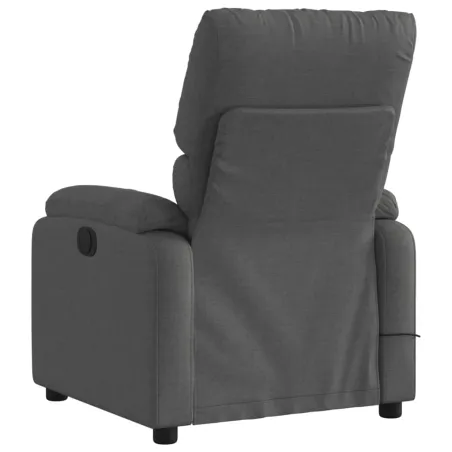 Fauteuil de massage inclinable gris foncé tissu