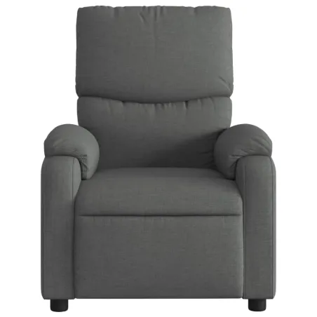 Fauteuil de massage inclinable gris foncé tissu