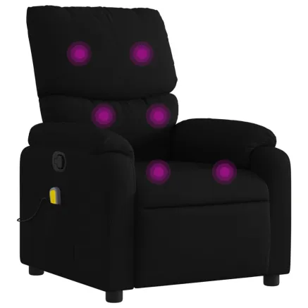 Fauteuil de massage inclinable noir tissu 2