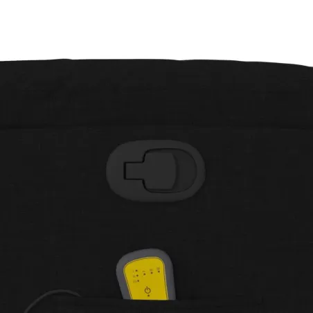 Fauteuil de massage inclinable noir tissu
