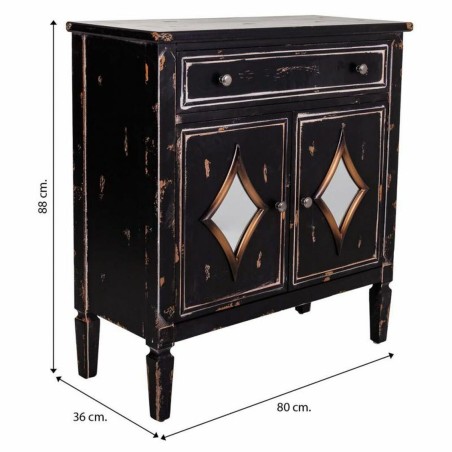 Eingangsbereich Alexandra House Living Schwarz 36 x 88 x 80 cm