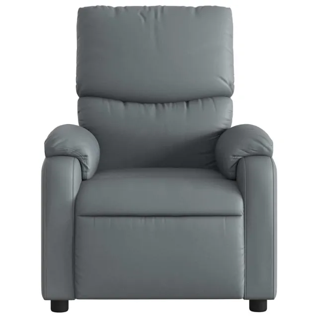 Fauteuil de massage inclinable gris similicuir