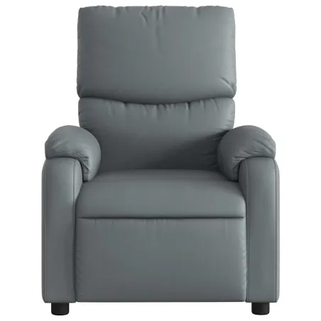 Fauteuil de massage inclinable gris similicuir