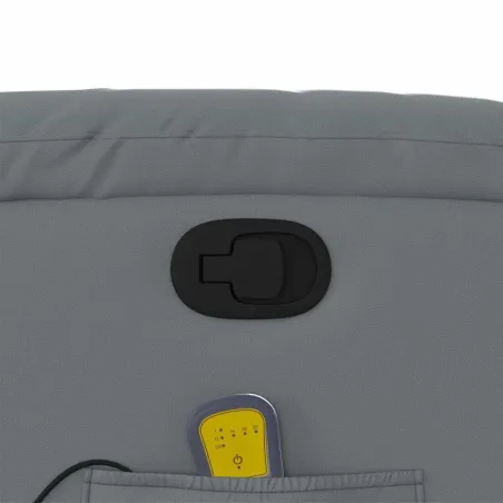 Fauteuil de massage inclinable gris similicuir