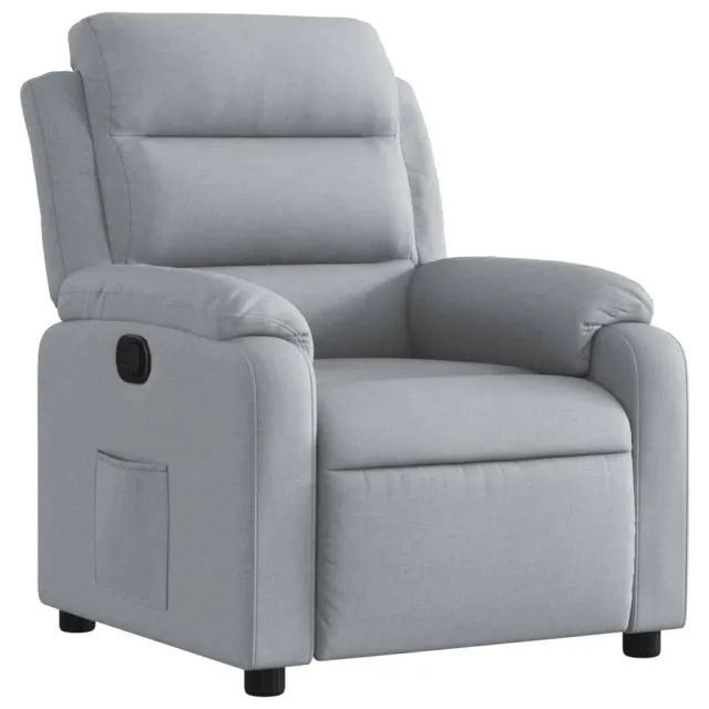 Fauteuil inclinable en tissu gris clair