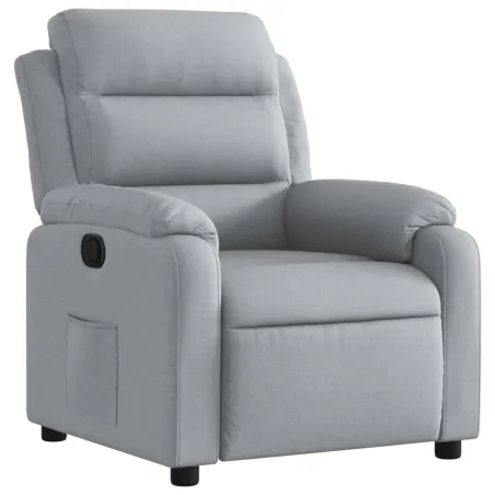 Fauteuil inclinable en tissu gris clair