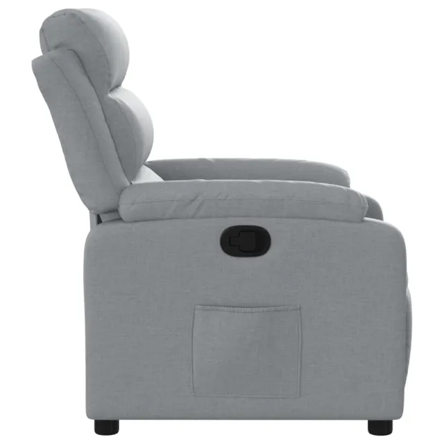 Fauteuil inclinable en tissu gris clair