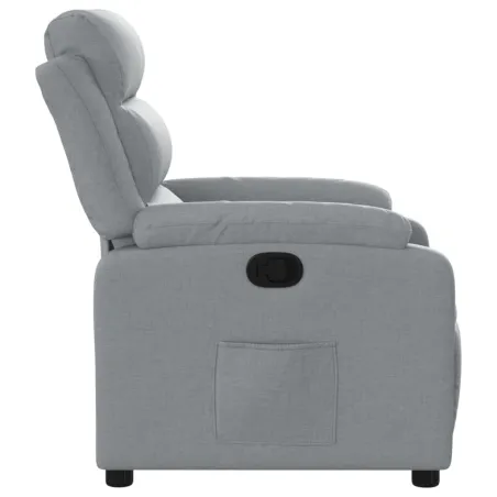 Fauteuil inclinable en tissu gris clair
