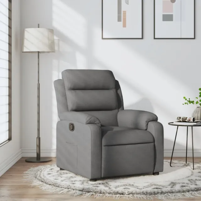 Fauteuil inclinable en tissu gris foncé