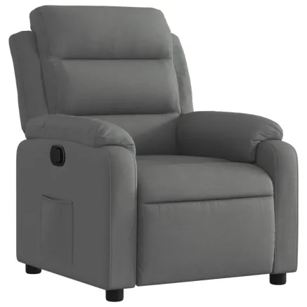 Fauteuil inclinable en tissu gris foncé 2