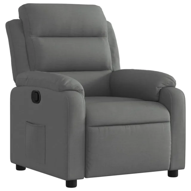 Fauteuil inclinable en tissu gris foncé