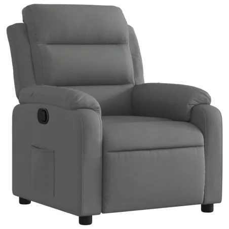 Fauteuil inclinable en tissu gris foncé