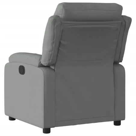 Fauteuil inclinable en tissu gris foncé