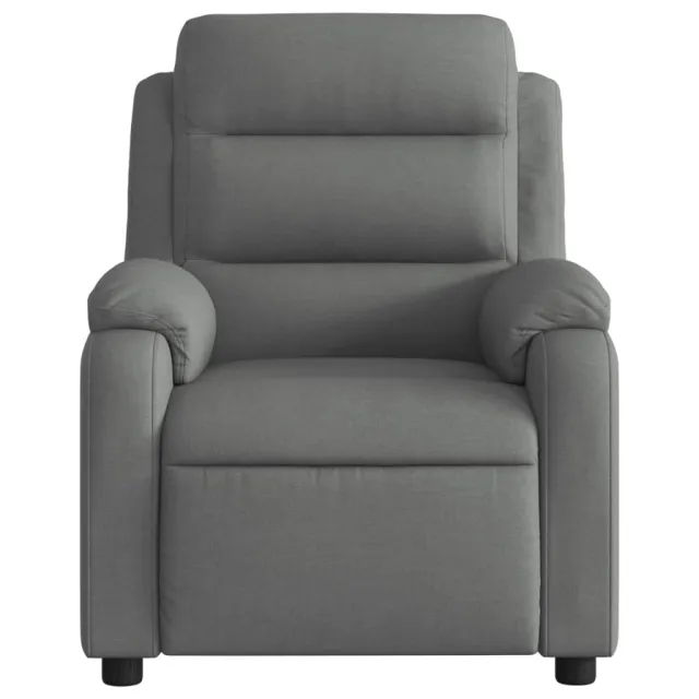 Fauteuil inclinable en tissu gris foncé